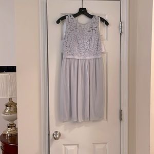 Beautiful  light gray Jr. Bridesmaid dress